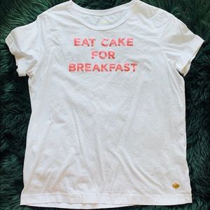 EAT CAKE FOR BREAKFAST Kate Spade T-shirt cute